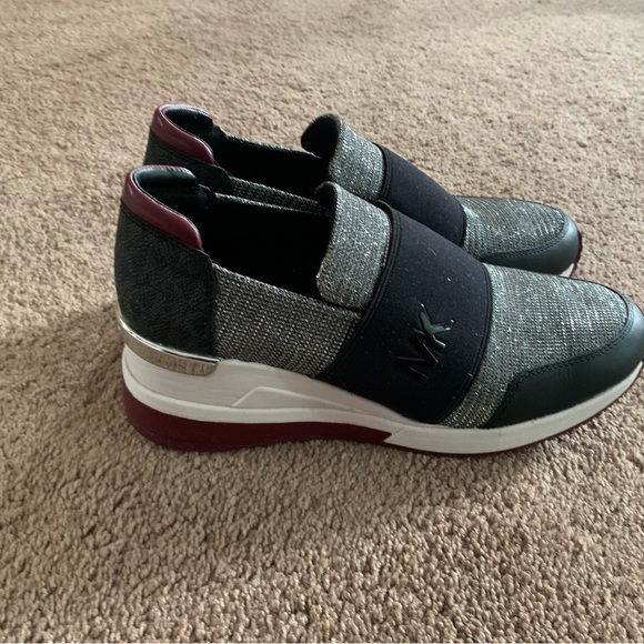 Michael Kors Silver Lurex Slip on Trainers - Picture 3 of 6